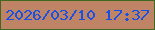 文字の大きさ：2、枠の色：406821、背景の色：bf8466、文字の色：1950e4 無料ブログパーツのブログ時計
