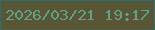 文字の大きさ：4、枠の色：40685b、背景の色：595635、文字の色：5fa285 無料ブログパーツのブログ時計