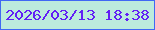 文字の大きさ：1、枠の色：4068f4、背景の色：bcebdd、文字の色：621ff5 無料ブログパーツのブログ時計