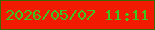 文字の大きさ：3、枠の色：406906、背景の色：f31a02、文字の色：40c41b 無料ブログパーツのブログ時計