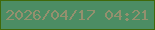 文字の大きさ：1、枠の色：40690a、背景の色：4c8d64、文字の色：94906e 無料ブログパーツのブログ時計