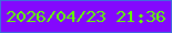 文字の大きさ：3、枠の色：406bdd、背景の色：8408fd、文字の色：62fd00 無料ブログパーツのブログ時計
