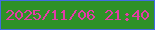 文字の大きさ：3、枠の色：406ce3、背景の色：2e9128、文字の色：e43ba7 無料ブログパーツのブログ時計