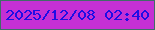 文字の大きさ：1、枠の色：406d67、背景の色：c530d4、文字の色：1f0de5 無料ブログパーツのブログ時計