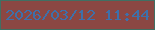 文字の大きさ：3、枠の色：406f63、背景の色：8b4743、文字の色：3d70ab 無料ブログパーツのブログ時計