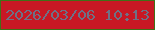 文字の大きさ：5、枠の色：407017、背景の色：c81824、文字の色：6e7186 無料ブログパーツのブログ時計