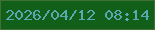 文字の大きさ：2、枠の色：407133、背景の色：125f19、文字の色：59a9b1 無料ブログパーツのブログ時計