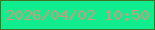 文字の大きさ：3、枠の色：407227、背景の色：11ec8f、文字の色：ca987c 無料ブログパーツのブログ時計