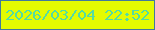 文字の大きさ：5、枠の色：407a9d、背景の色：e3fb01、文字の色：54dca3 無料ブログパーツのブログ時計