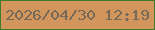 文字の大きさ：3、枠の色：407b2b、背景の色：d2965d、文字の色：746959 無料ブログパーツのブログ時計