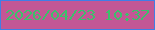 文字の大きさ：4、枠の色：407ee6、背景の色：c35795、文字の色：3cc06b 無料ブログパーツのブログ時計