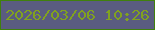 文字の大きさ：1、枠の色：40800c、背景の色：5a5c80、文字の色：81a21f 無料ブログパーツのブログ時計
