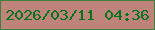 文字の大きさ：2、枠の色：40803d、背景の色：be837b、文字の色：08731f 無料ブログパーツのブログ時計