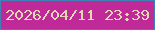 文字の大きさ：4、枠の色：4080b4、背景の色：c02a98、文字の色：e4d8b2 無料ブログパーツのブログ時計