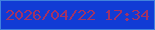 文字の大きさ：4、枠の色：4082dd、背景の色：113bd5、文字の色：a23265 無料ブログパーツのブログ時計