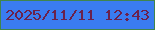 文字の大きさ：3、枠の色：40854c、背景の色：3a7cf0、文字の色：6b214b 無料ブログパーツのブログ時計