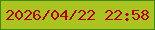 文字の大きさ：5、枠の色：408901、背景の色：acc421、文字の色：ad0405 無料ブログパーツのブログ時計