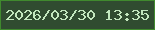 文字の大きさ：3、枠の色：408a2e、背景の色：304c30、文字の色：c3e7be 無料ブログパーツのブログ時計