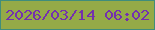 文字の大きさ：3、枠の色：408d7b、背景の色：95aa47、文字の色：7430ae 無料ブログパーツのブログ時計