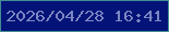 文字の大きさ：1、枠の色：408d96、背景の色：041378、文字の色：7b87c2 無料ブログパーツのブログ時計