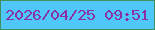 文字の大きさ：3、枠の色：409062、背景の色：4fc7f9、文字の色：8932a3 無料ブログパーツのブログ時計