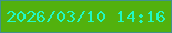 文字の大きさ：5、枠の色：40918c、背景の色：52b10d、文字の色：21f9c2 無料ブログパーツのブログ時計