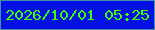 文字の大きさ：1、枠の色：4091a5、背景の色：0410e6、文字の色：3afd0a 無料ブログパーツのブログ時計