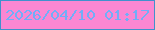 文字の大きさ：1、枠の色：4091cd、背景の色：fb87d2、文字の色：71aef8 無料ブログパーツのブログ時計