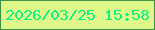 文字の大きさ：3、枠の色：409246、背景の色：def788、文字の色：0df286 無料ブログパーツのブログ時計