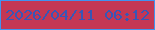 文字の大きさ：2、枠の色：4093f0、背景の色：c43754、文字の色：3856b6 無料ブログパーツのブログ時計