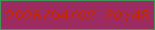 文字の大きさ：4、枠の色：409557、背景の色：9b2b61、文字の色：c22603 無料ブログパーツのブログ時計