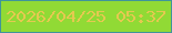 文字の大きさ：1、枠の色：40959a、背景の色：91da35、文字の色：e4c950 無料ブログパーツのブログ時計