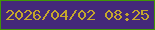文字の大きさ：3、枠の色：409605、背景の色：442879、文字の色：c5a62d 無料ブログパーツのブログ時計