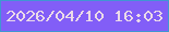 文字の大きさ：3、枠の色：4096d3、背景の色：825ef7、文字の色：ebdae8 無料ブログパーツのブログ時計