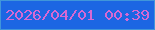 文字の大きさ：1、枠の色：4096da、背景の色：1c66e3、文字の色：d569d3 無料ブログパーツのブログ時計