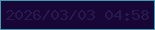 文字の大きさ：4、枠の色：409ab1、背景の色：170636、文字の色：261a51 無料ブログパーツのブログ時計