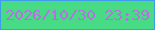 文字の大きさ：1、枠の色：409bea、背景の色：47db85、文字の色：b96fe3 無料ブログパーツのブログ時計