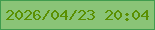 文字の大きさ：2、枠の色：409c4e、背景の色：8ac477、文字の色：5a9001 無料ブログパーツのブログ時計