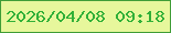 文字の大きさ：1、枠の色：409d37、背景の色：e7f79c、文字の色：31b038 無料ブログパーツのブログ時計