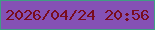 文字の大きさ：5、枠の色：409d84、背景の色：8551b5、文字の色：790c1e 無料ブログパーツのブログ時計