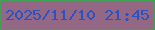 文字の大きさ：4、枠の色：40a055、背景の色：946885、文字の色：2b52c5 無料ブログパーツのブログ時計