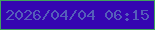 文字の大きさ：3、枠の色：40a35c、背景の色：3505b1、文字の色：555dba 無料ブログパーツのブログ時計