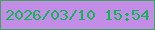 文字の大きさ：2、枠の色：40a35c、背景の色：c38de7、文字の色：0fb654 無料ブログパーツのブログ時計