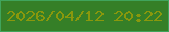 文字の大きさ：1、枠の色：40a45c、背景の色：357f27、文字の色：89980d 無料ブログパーツのブログ時計
