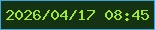 文字の大きさ：3、枠の色：40a5db、背景の色：153213、文字の色：a0ec20 無料ブログパーツのブログ時計