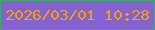 文字の大きさ：2、枠の色：40a768、背景の色：8562d1、文字の色：efa106 無料ブログパーツのブログ時計