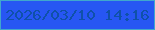 文字の大きさ：3、枠の色：40a7cd、背景の色：2756f3、文字の色：0f51a9 無料ブログパーツのブログ時計