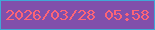 文字の大きさ：5、枠の色：40a8d6、背景の色：814fab、文字の色：fd6477 無料ブログパーツのブログ時計