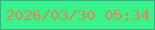 文字の大きさ：5、枠の色：40a98f、背景の色：39f48a、文字の色：df855e 無料ブログパーツのブログ時計