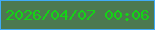 文字の大きさ：2、枠の色：40abf6、背景の色：4c794f、文字の色：15d316 無料ブログパーツのブログ時計